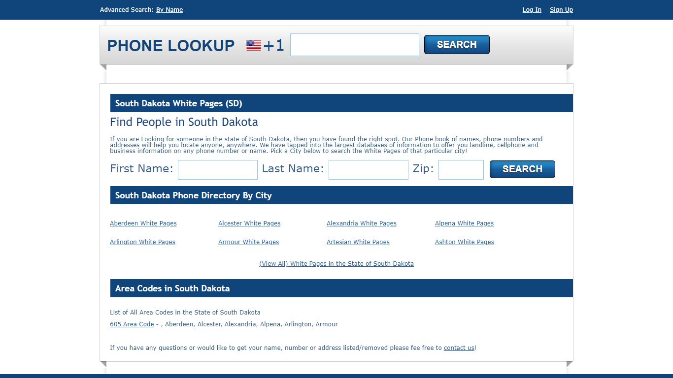 South Dakota White Pages - SD Phone Directory Lookup